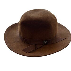 Stetson Wool Fedora Hat Brown Size Medium